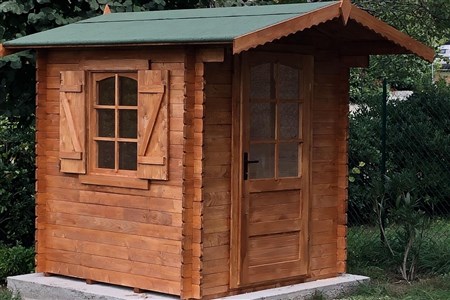 CASETTA IN LEGNO.IT PORTA SINGOLA E FINESTRA LATERALE